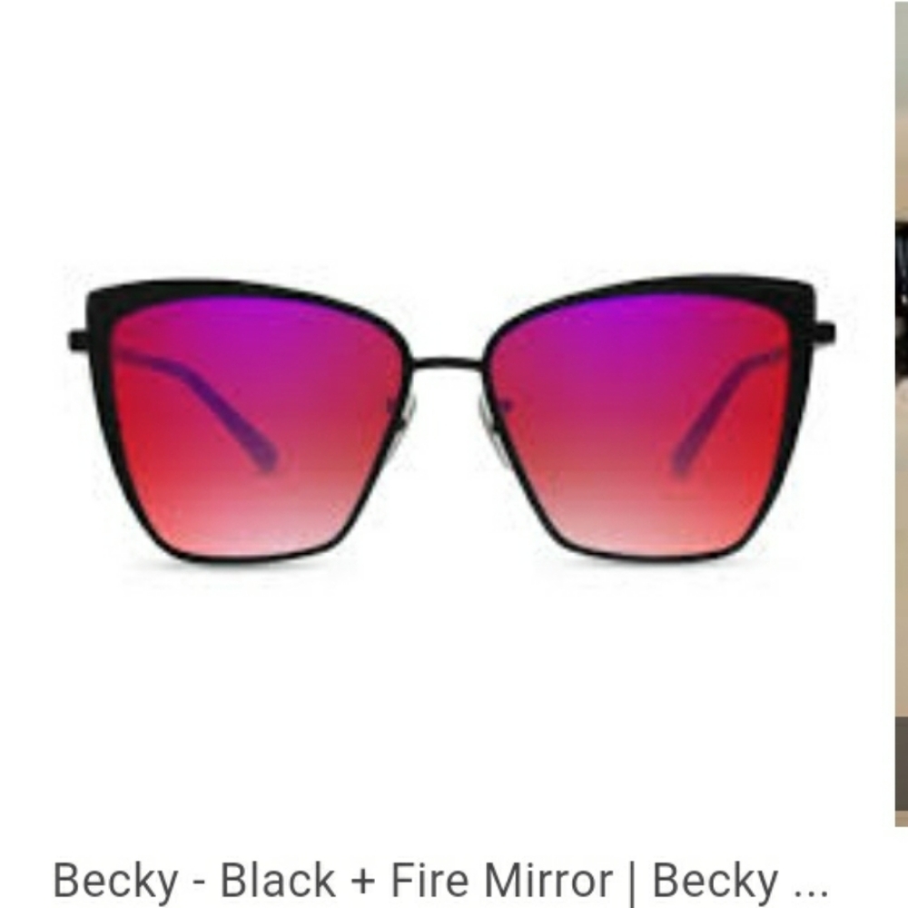 Diff Eyewear Becky black+fire mirrored sunglasses